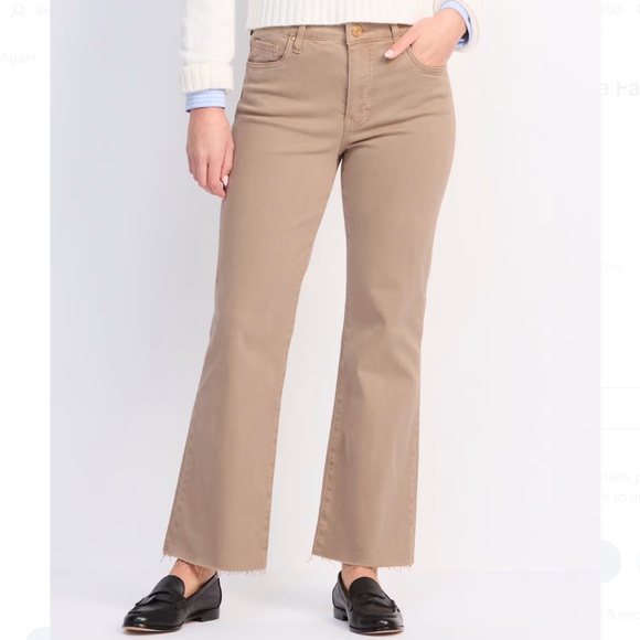 Kelsey High Rise Ankle Flare Stone Cut from the Cloth O - Picture 1 of 5